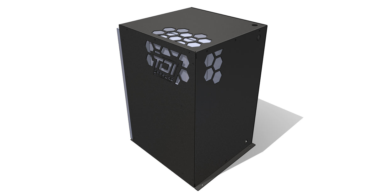 130L Fridge Cage - Powdercoated Black